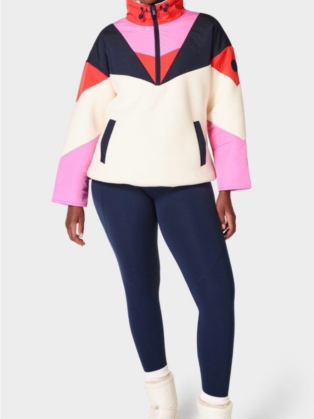 Sweaty Betty Retrograde Fleece Half Zip Funnel Neck Jacket
